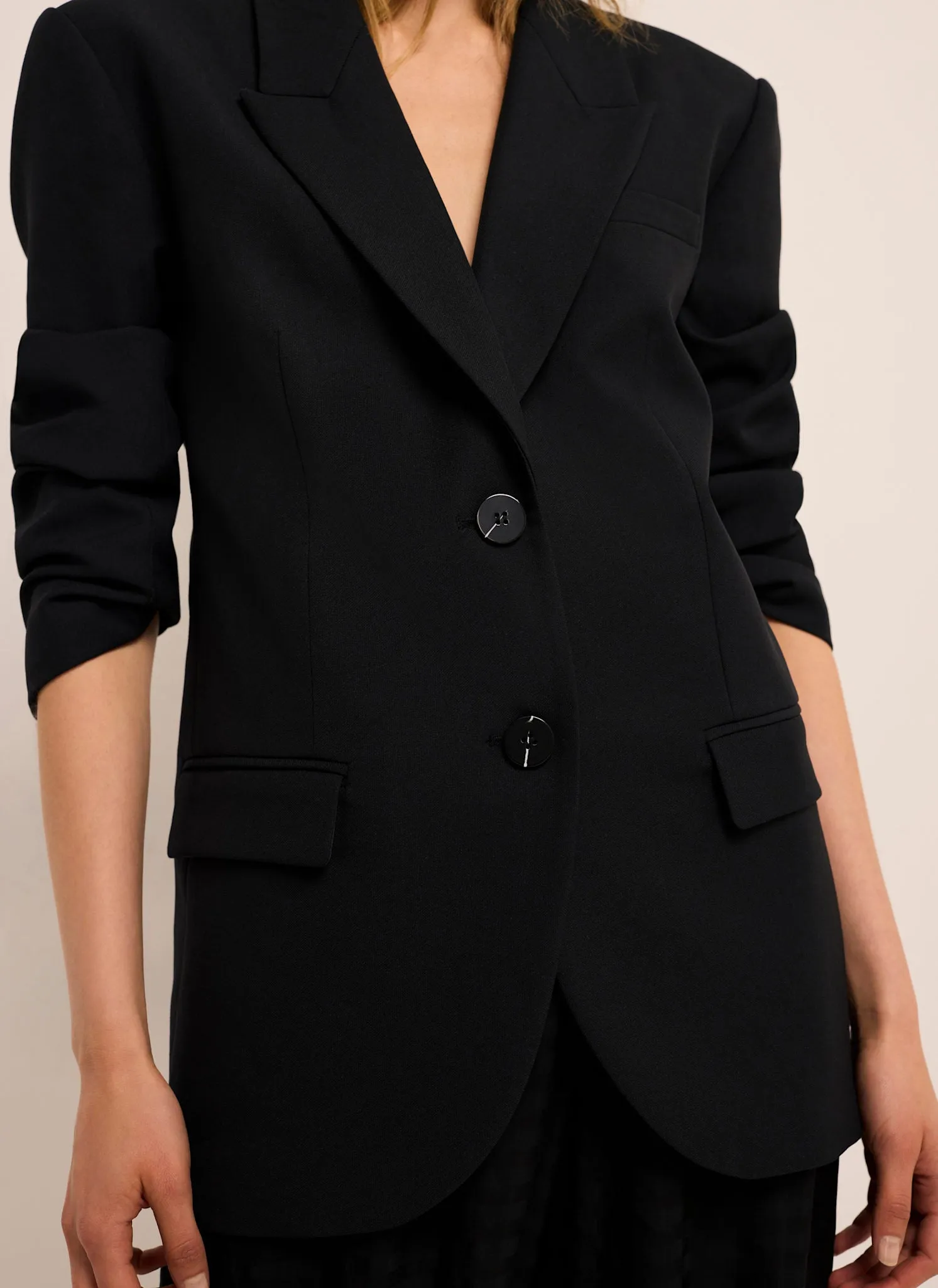 Black Single Breasted Minimal Blazer sold by Mint Velvet product image thumbnail 3