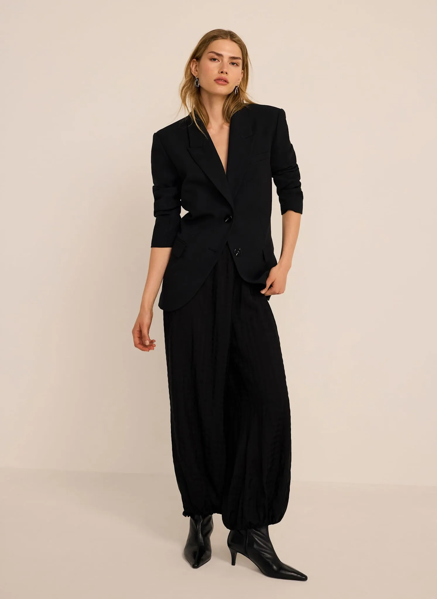 Black Single Breasted Minimal Blazer sold by Mint Velvet product image thumbnail 4
