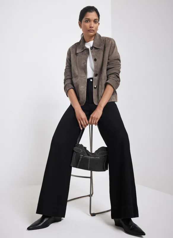 Grey Suede Jacket made by Mint Velvet
