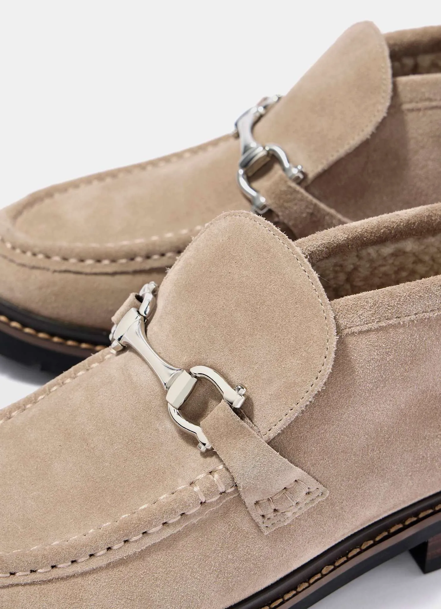 Effie Neutral Suede Loafer Boots sold by Mint Velvet product image thumbnail 4