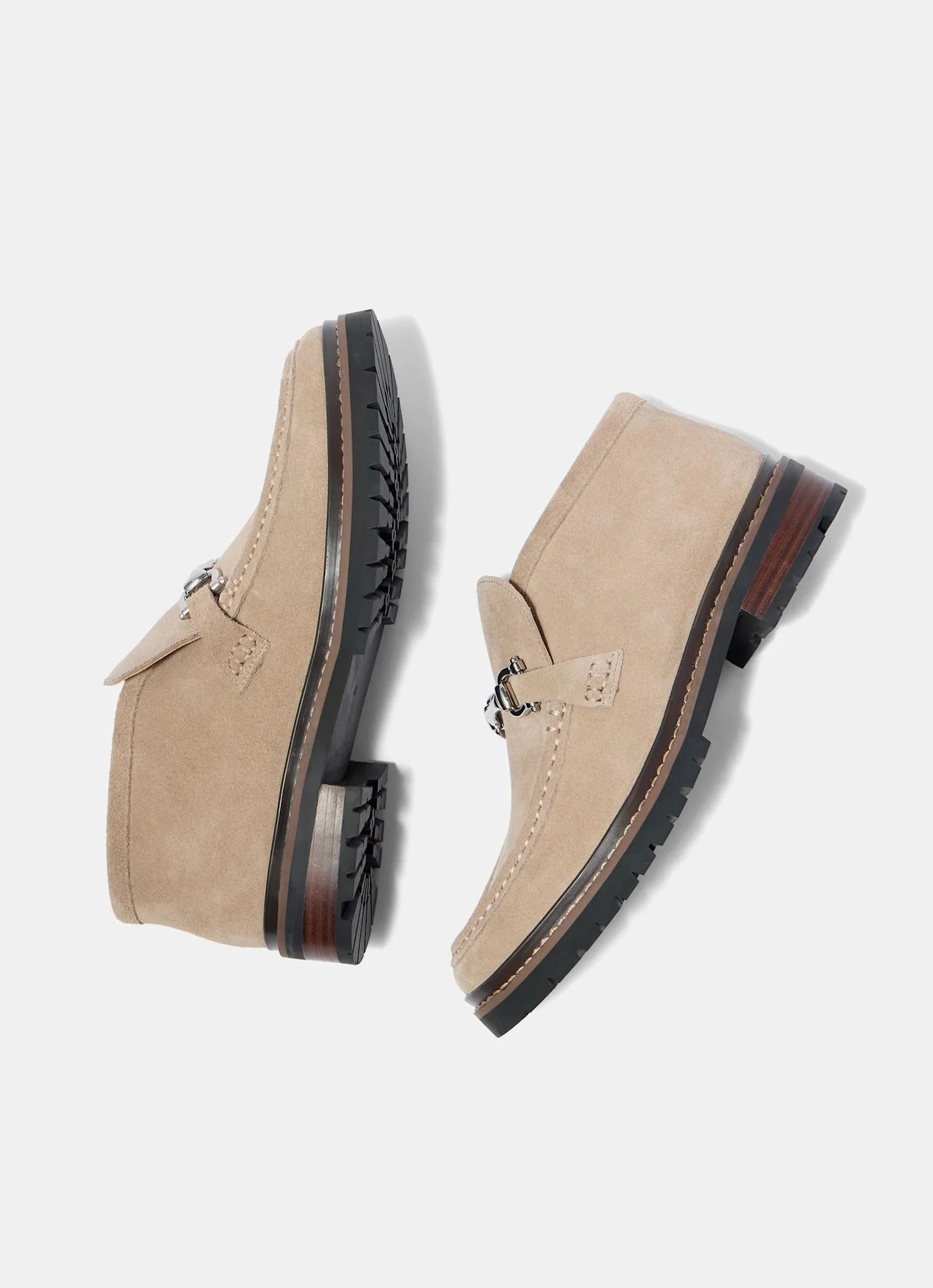 Effie Neutral Suede Loafer Boots sold by Mint Velvet product image thumbnail 5