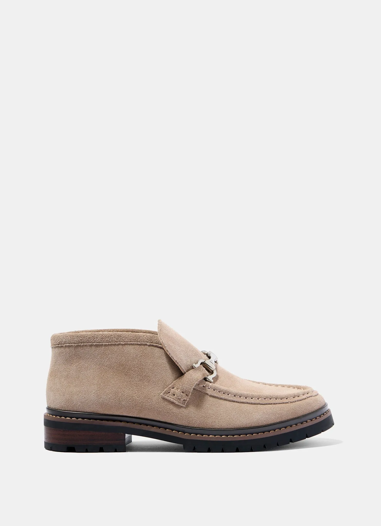 Effie Neutral Suede Loafer Boots sold by Mint Velvet product image thumbnail 2