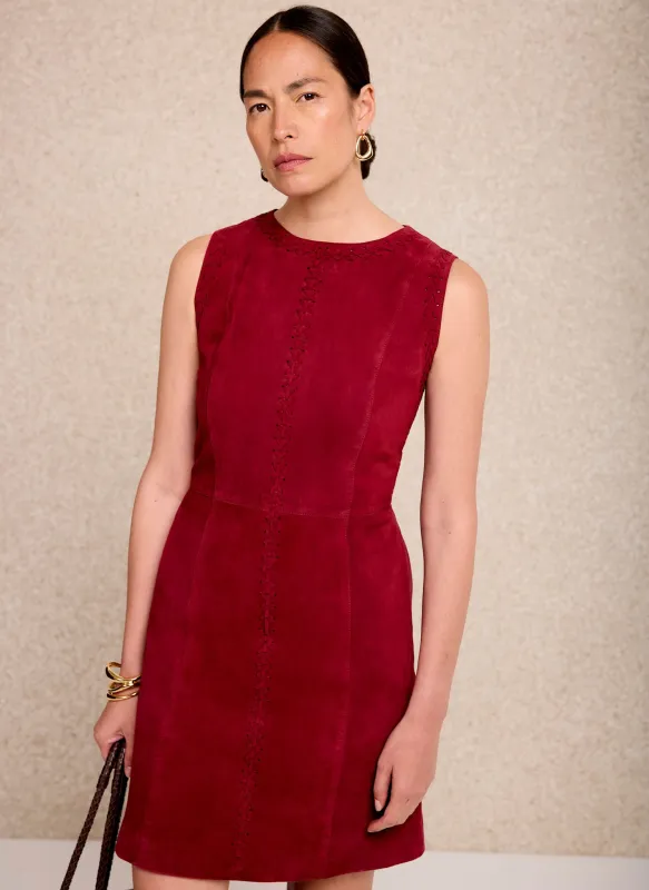 Red Suede Mini Dress made by Mint Velvet
