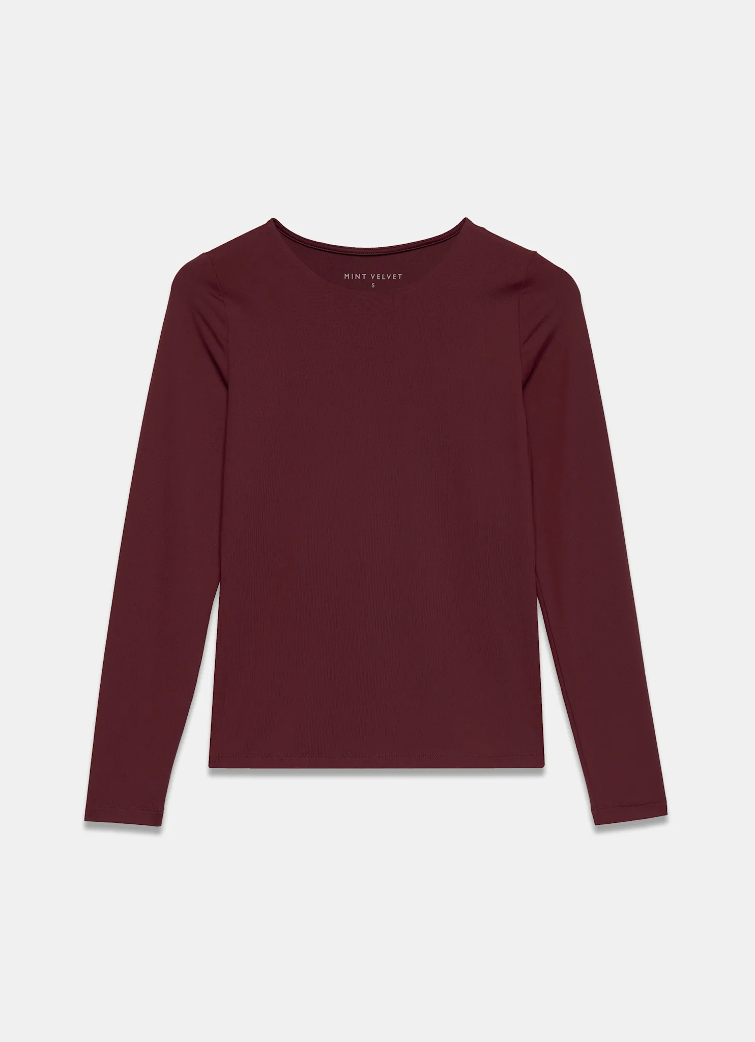 Burgundy Layering Long Sleeve Top sold by Mint Velvet product image thumbnail 5