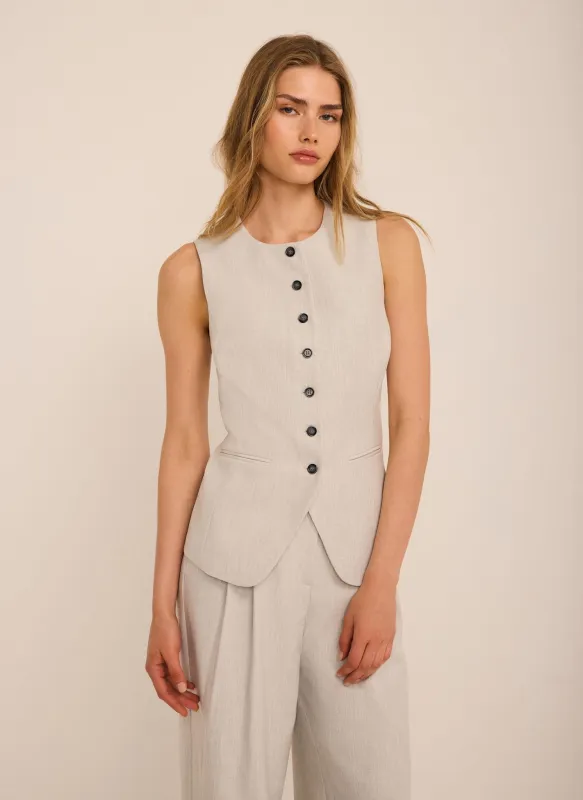 Grey Tailored Waistcoat made by Mint Velvet