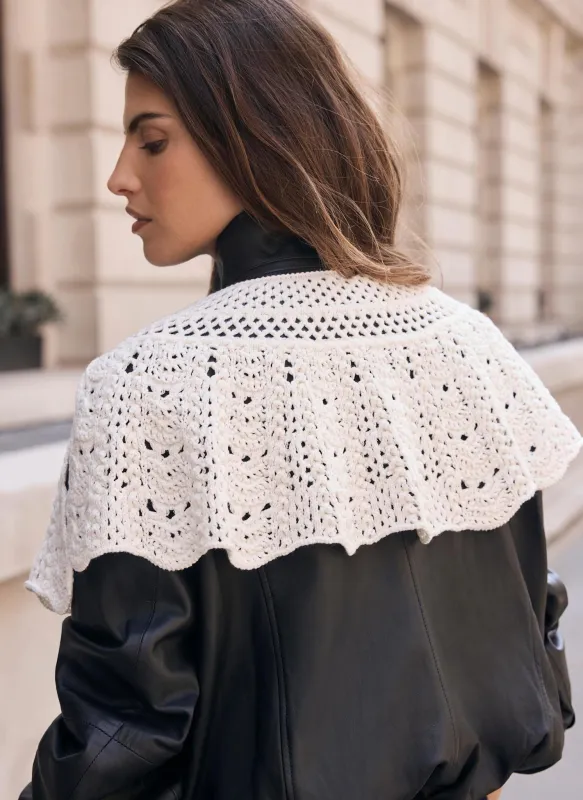 Cream Crochet Collar made by Mint Velvet
