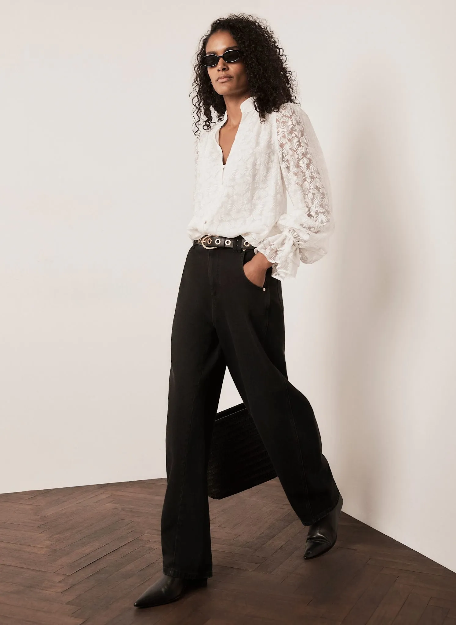 Cream Puff Shoulder Feather Detail Blouse sold by Mint Velvet product image thumbnail 5
