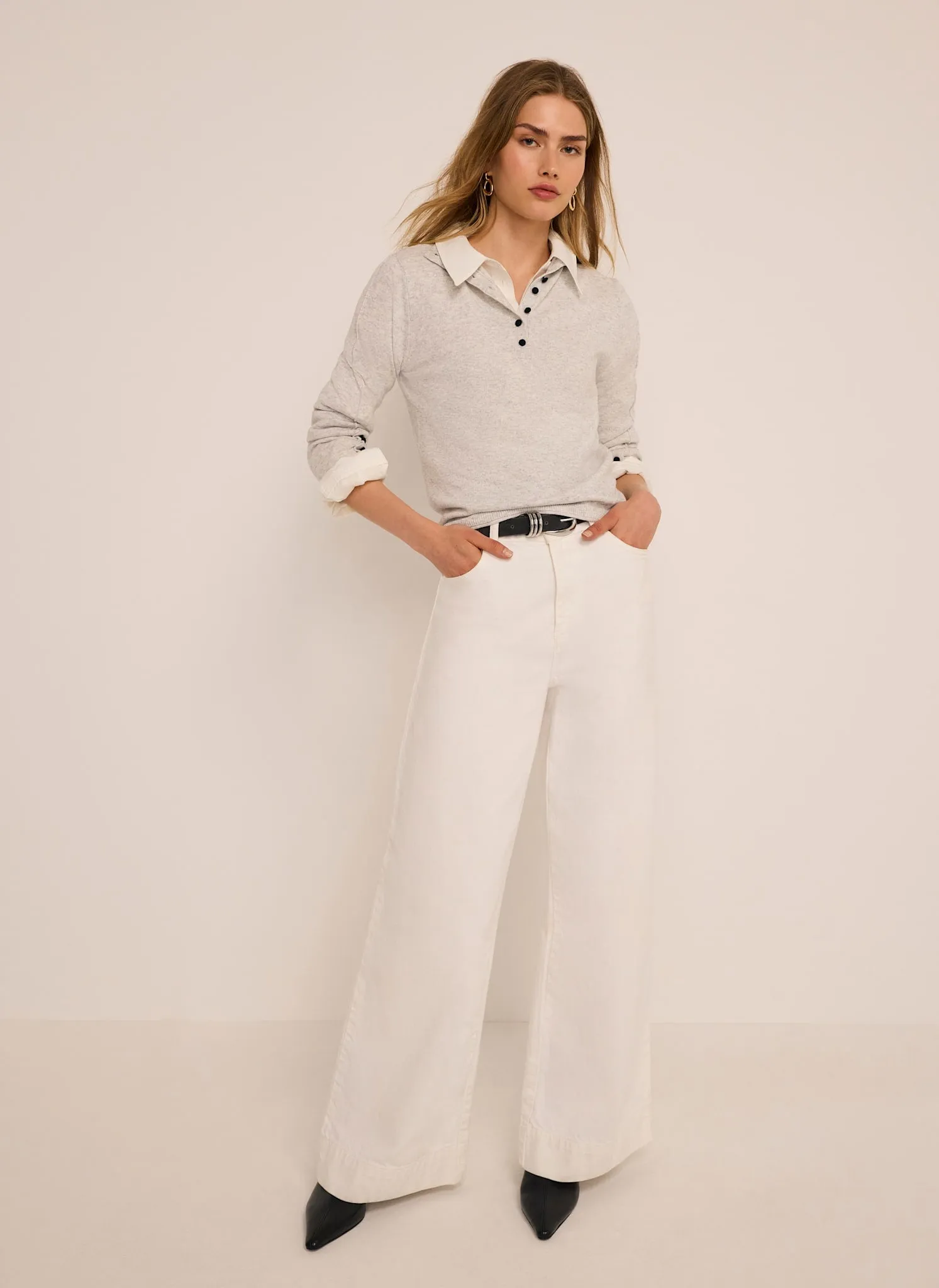 Grey Funnel Neck Knit Top sold by Mint Velvet product image thumbnail 4