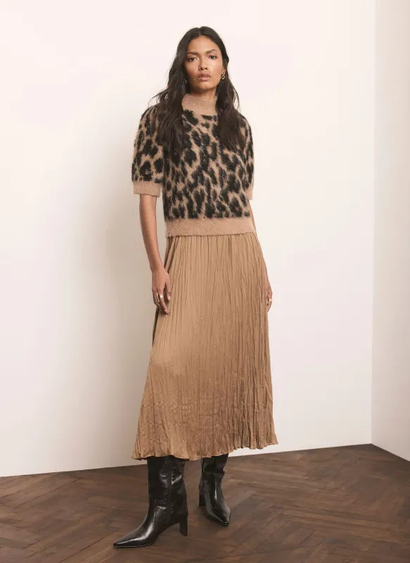 Leopard Print 2-in-1 Midi Dress made by Mint Velvet