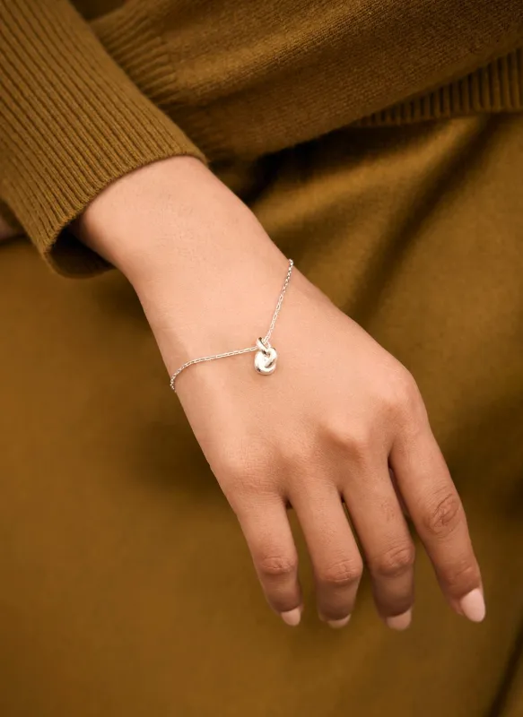Silver Plated Knot Bracelet made by Mint Velvet