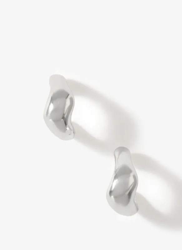 Silver Plated Wave Mini Hoops made by Mint Velvet