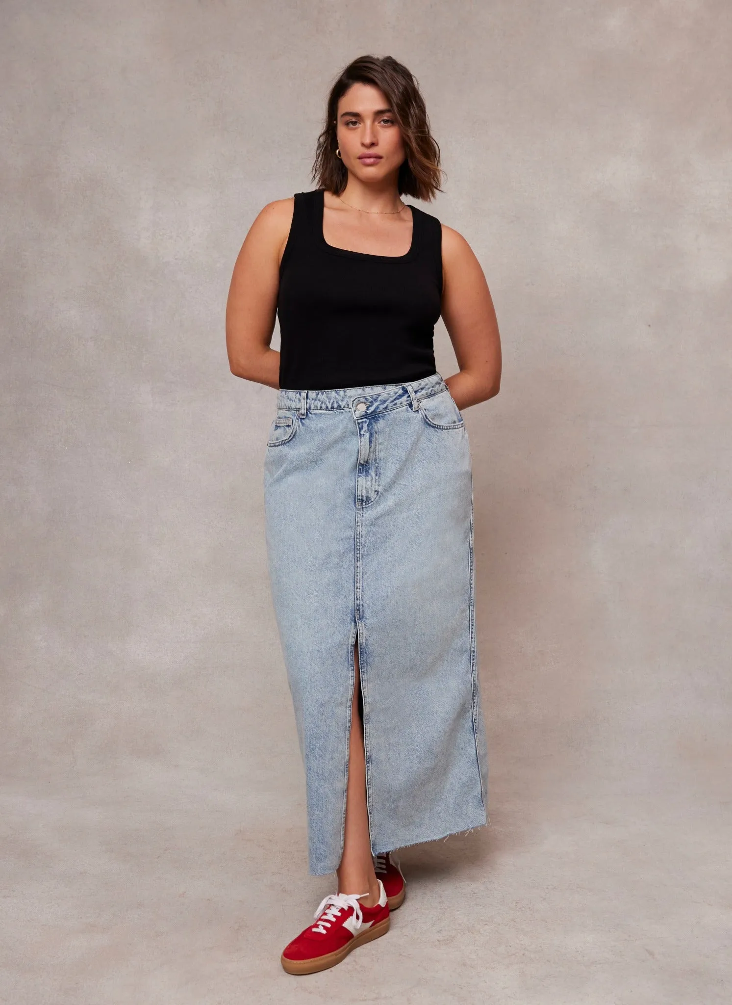 Light Indigo Denim Maxi Skirt sold by Mint Velvet product image thumbnail 3