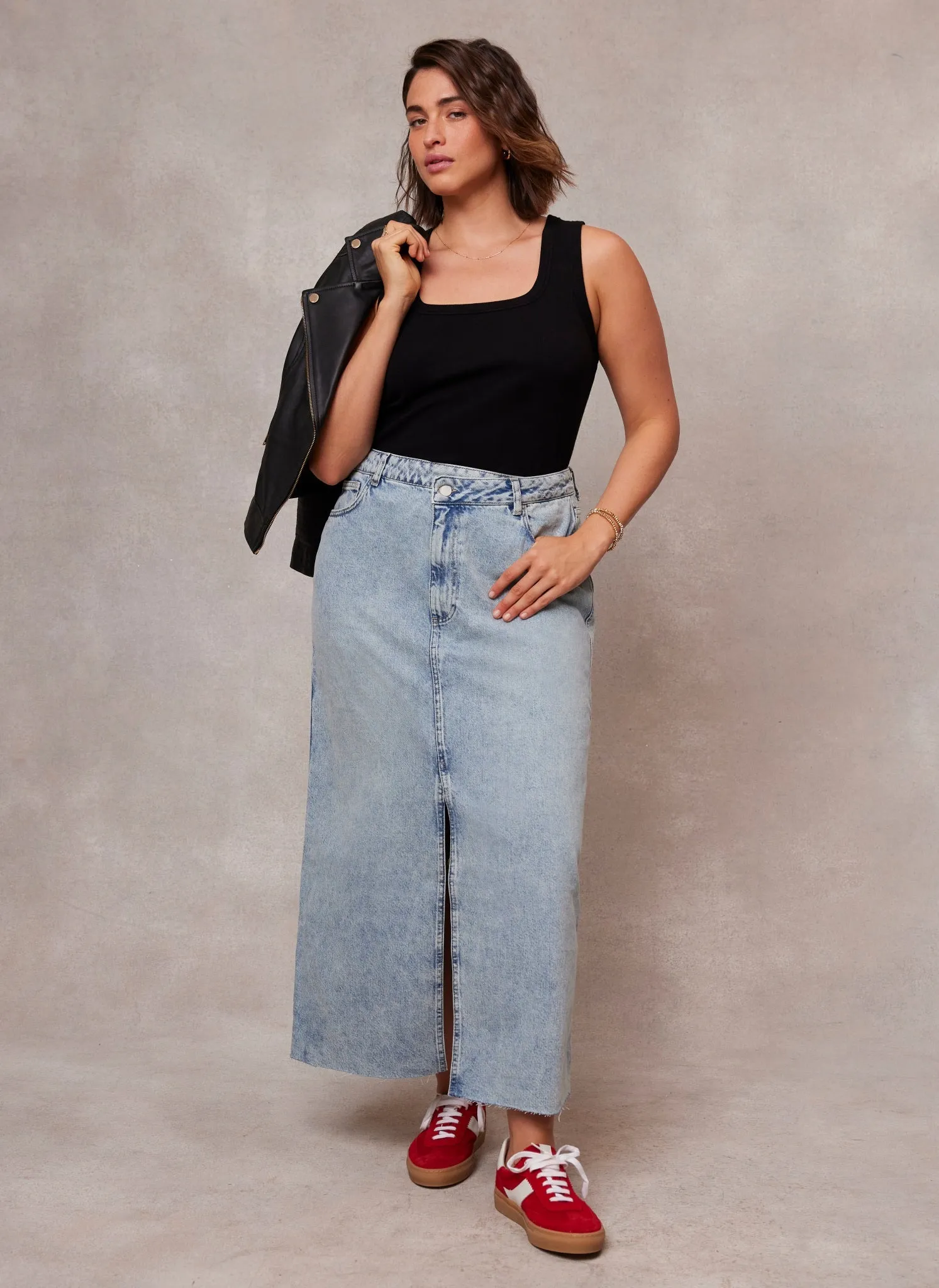 Light Indigo Denim Maxi Skirt sold by Mint Velvet product image thumbnail 4
