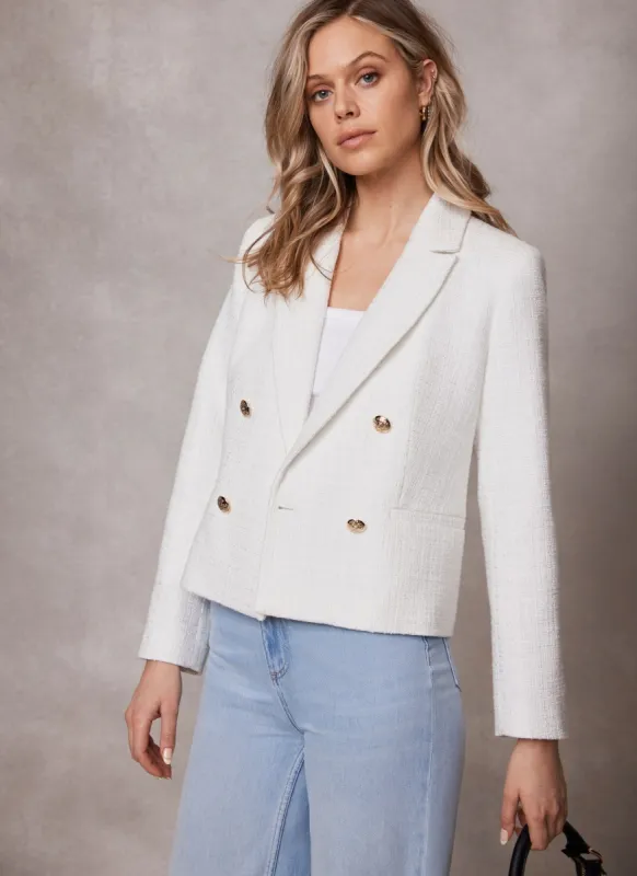Cream Boucle Blazer sold by Mint Velvet