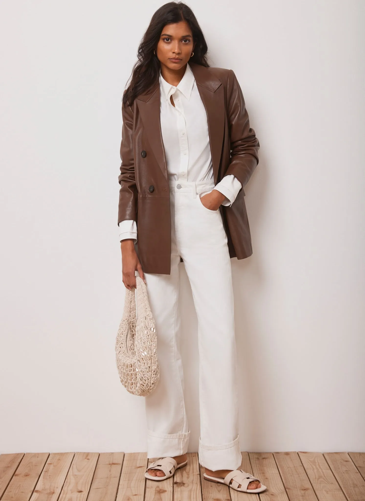 Tan Leather Blazer sold by Mint Velvet product image thumbnail 5