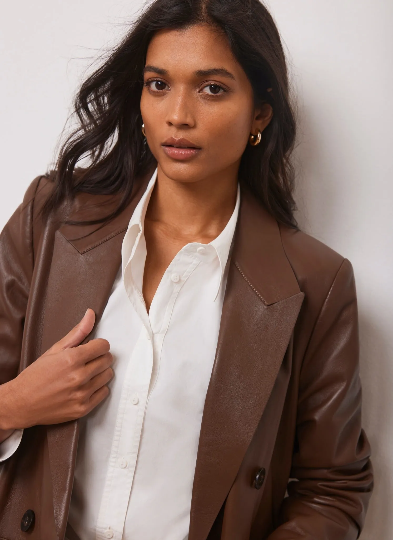 Tan Leather Blazer sold by Mint Velvet product image thumbnail 4