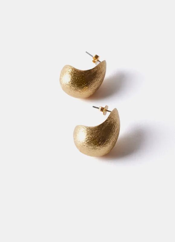 Gold Tone Textured Drop Earrings sold by Mint Velvet