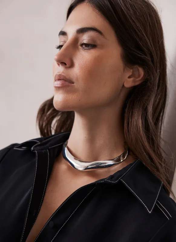 Silver Tone Collar Necklace sold by Mint Velvet