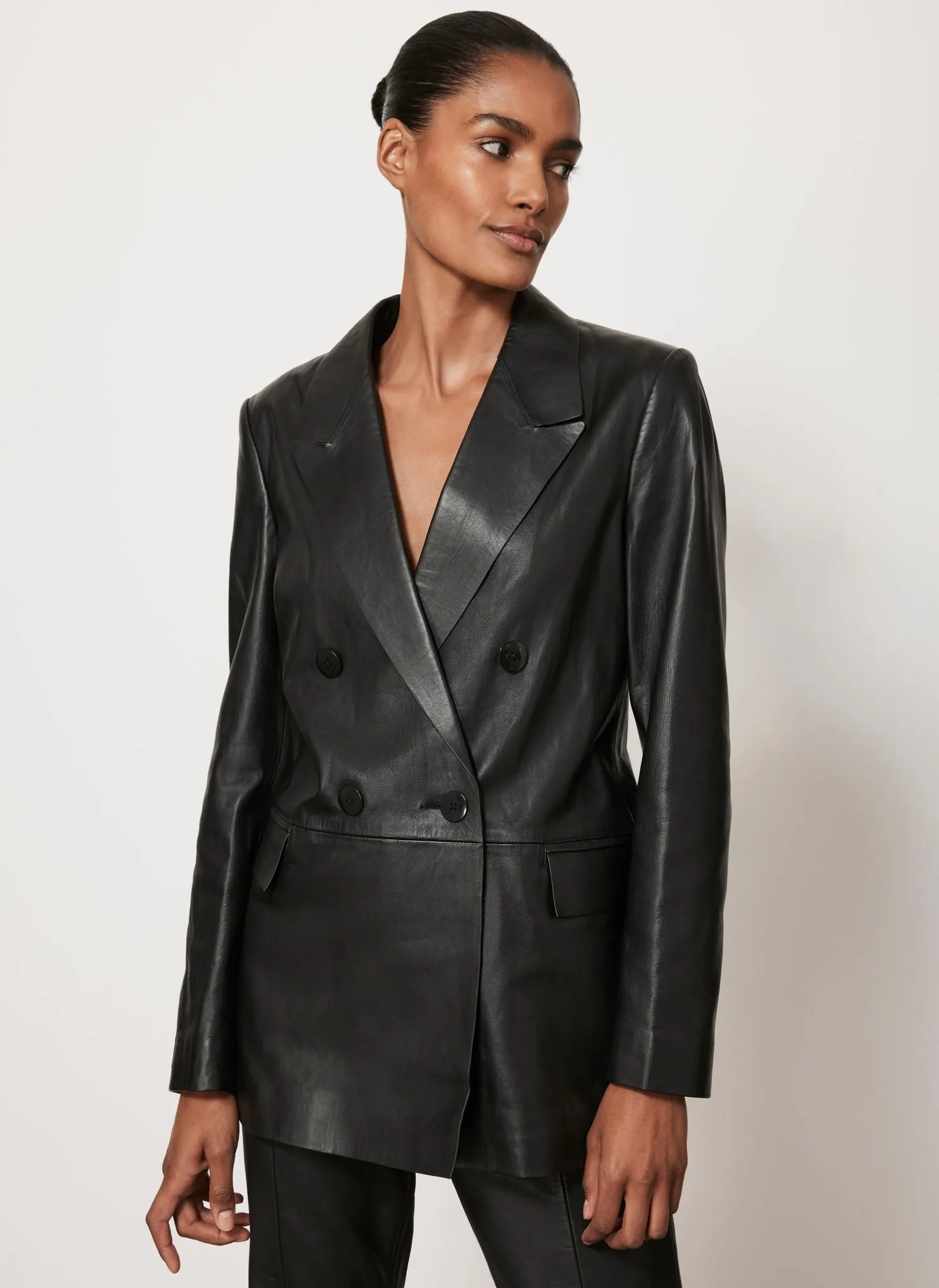 Black Leather Blazer sold by Mint Velvet product image thumbnail 3