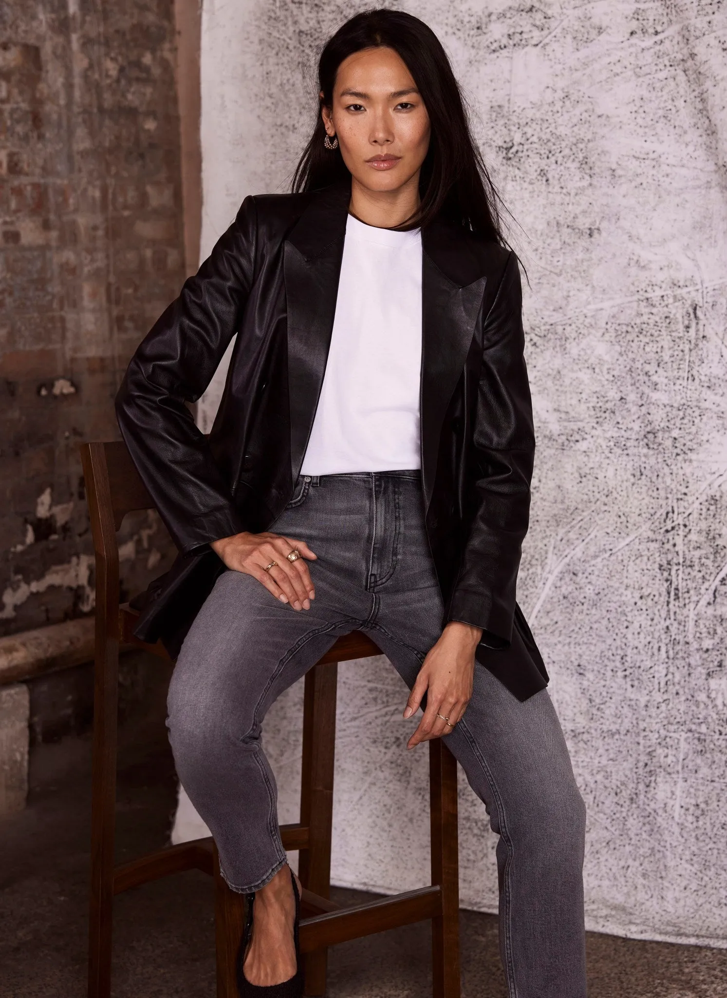 Black Leather Blazer sold by Mint Velvet