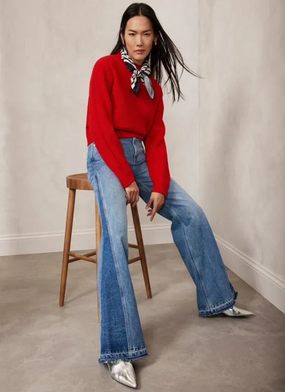 Red Cotton Blend Jumper sold by Mint Velvet