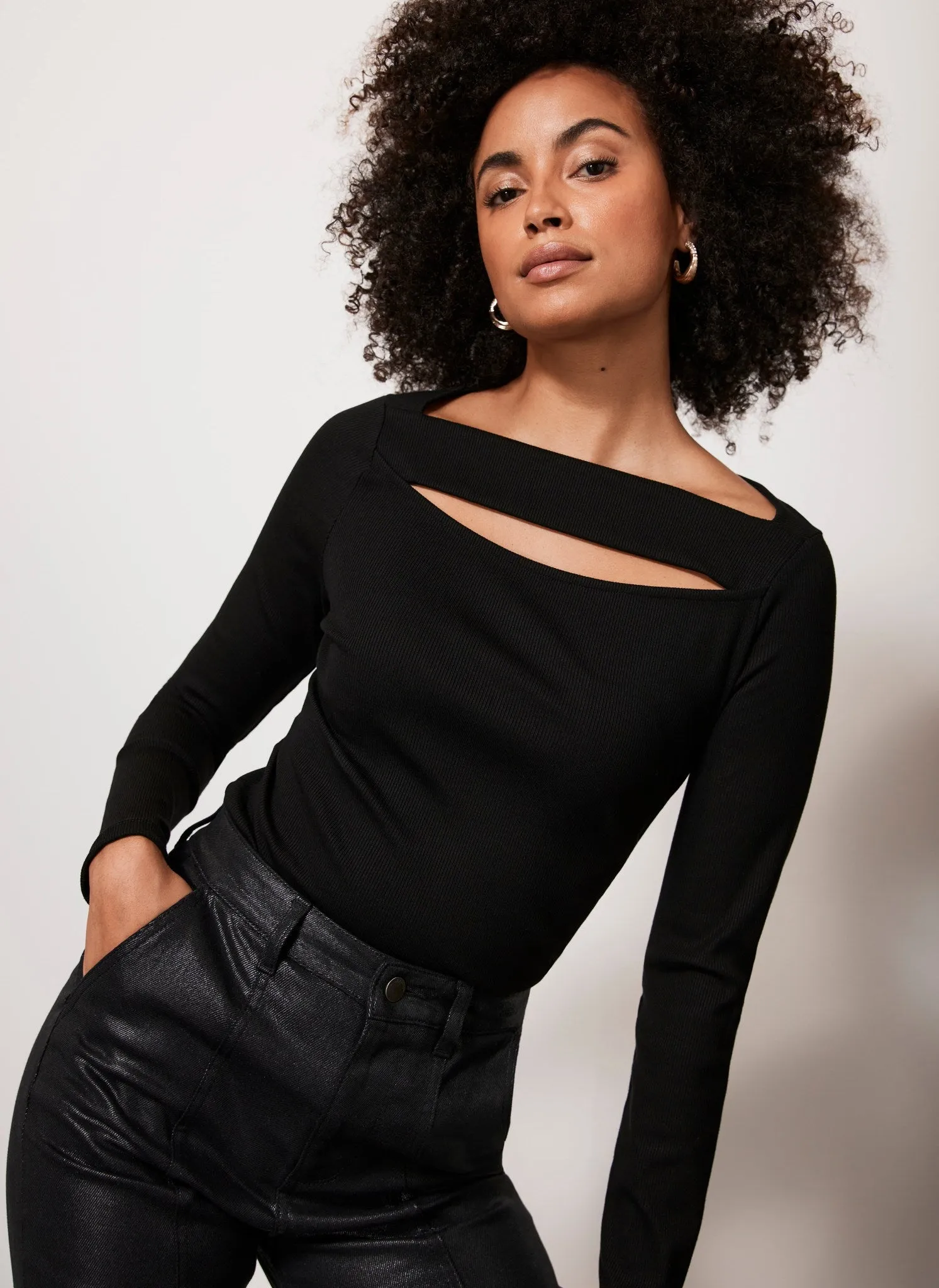 Black Cut Out Top sold by Mint Velvet product image thumbnail 4