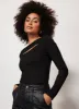 Black Cut Out Top sold by Mint Velvet