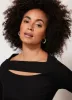 Black Cut Out Top sold by Mint Velvet