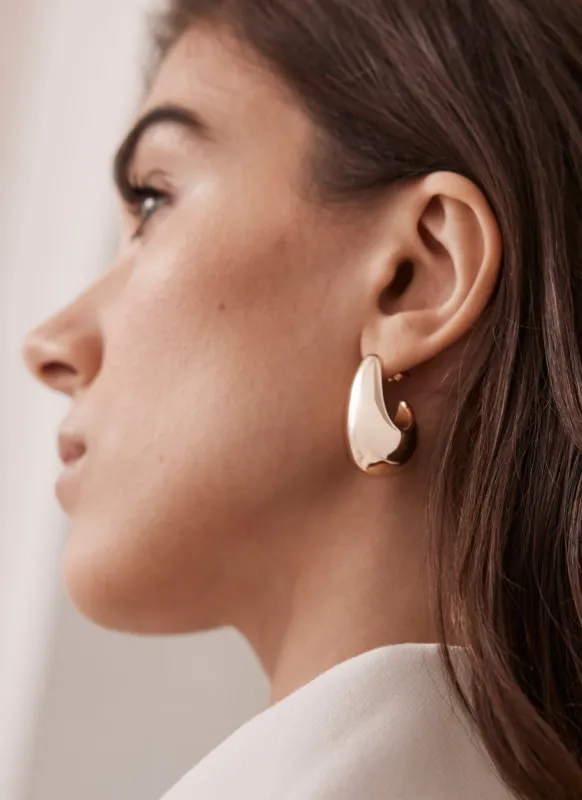 Gold Tone Large Tear Studs sold by Mint Velvet