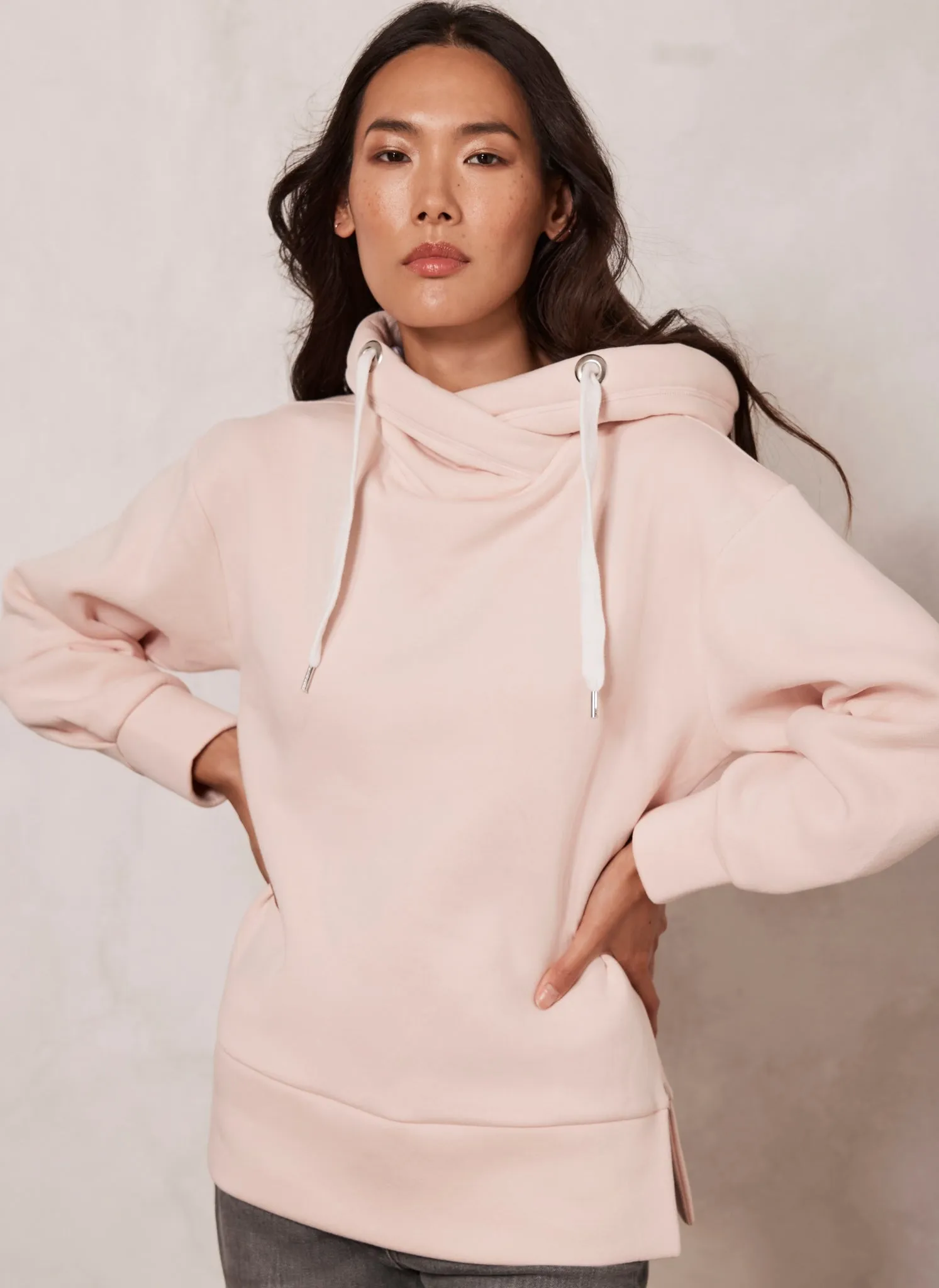 Pale Pink Cotton Hoodie sold by Mint Velvet