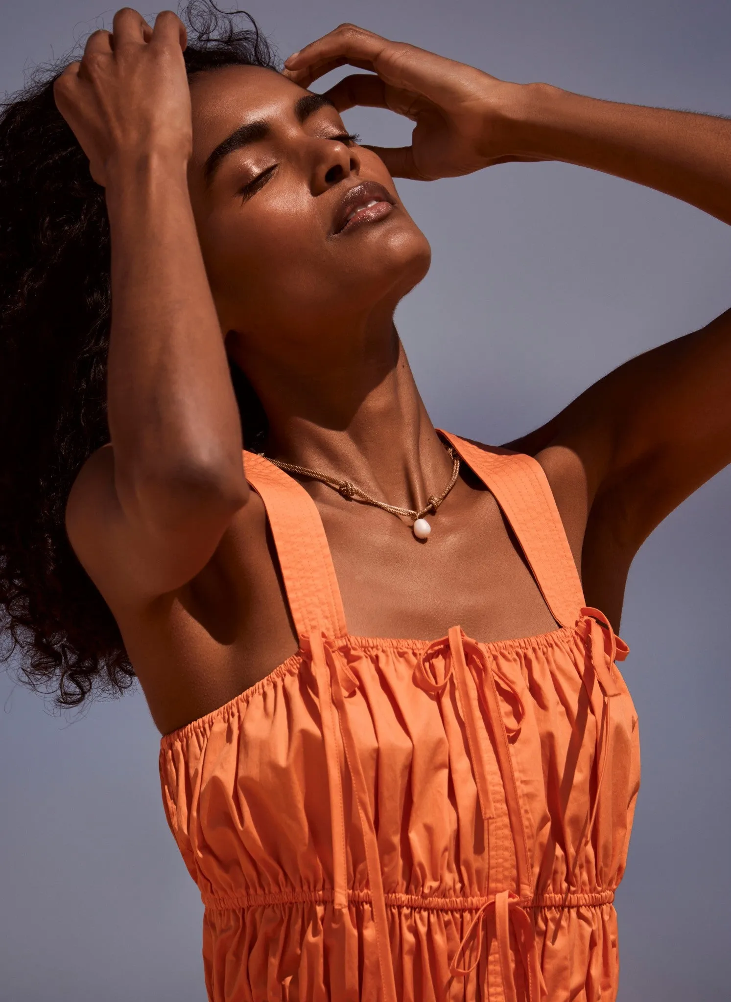 Orange Cotton Ruched Cami Top sold by Mint Velvet product image thumbnail 4