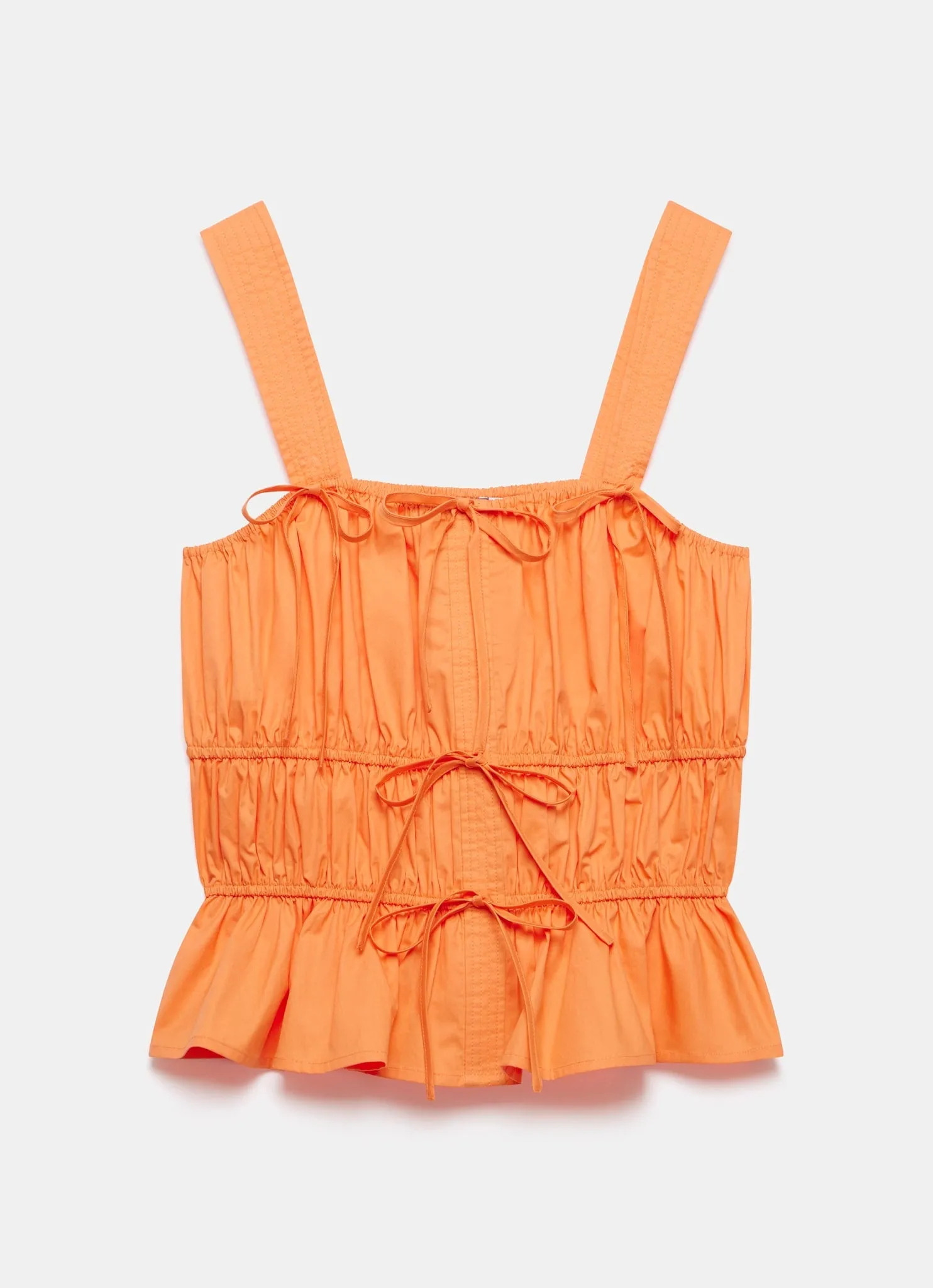 Orange Cotton Ruched Cami Top sold by Mint Velvet product image thumbnail 5