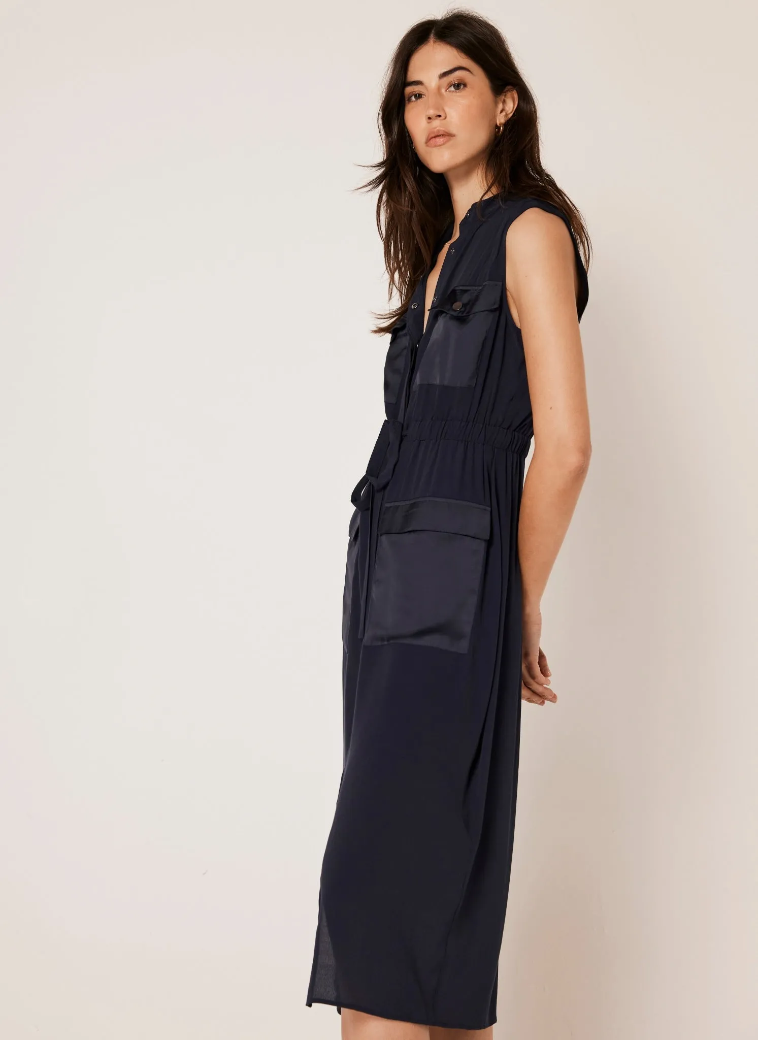 Navy Utility Midi Shirt Dress sold by Mint Velvet product image thumbnail 4