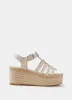 Cream Leather Gladiator Platform Sandals sold by Mint Velvet