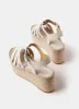 Cream Leather Gladiator Platform Sandals sold by Mint Velvet