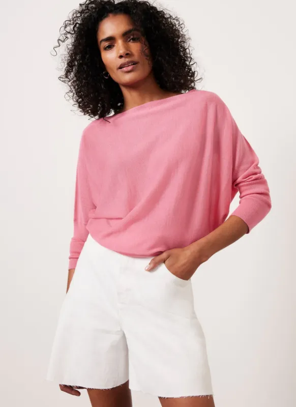 Pink Wool Blend Batwing Jumper sold by Mint Velvet