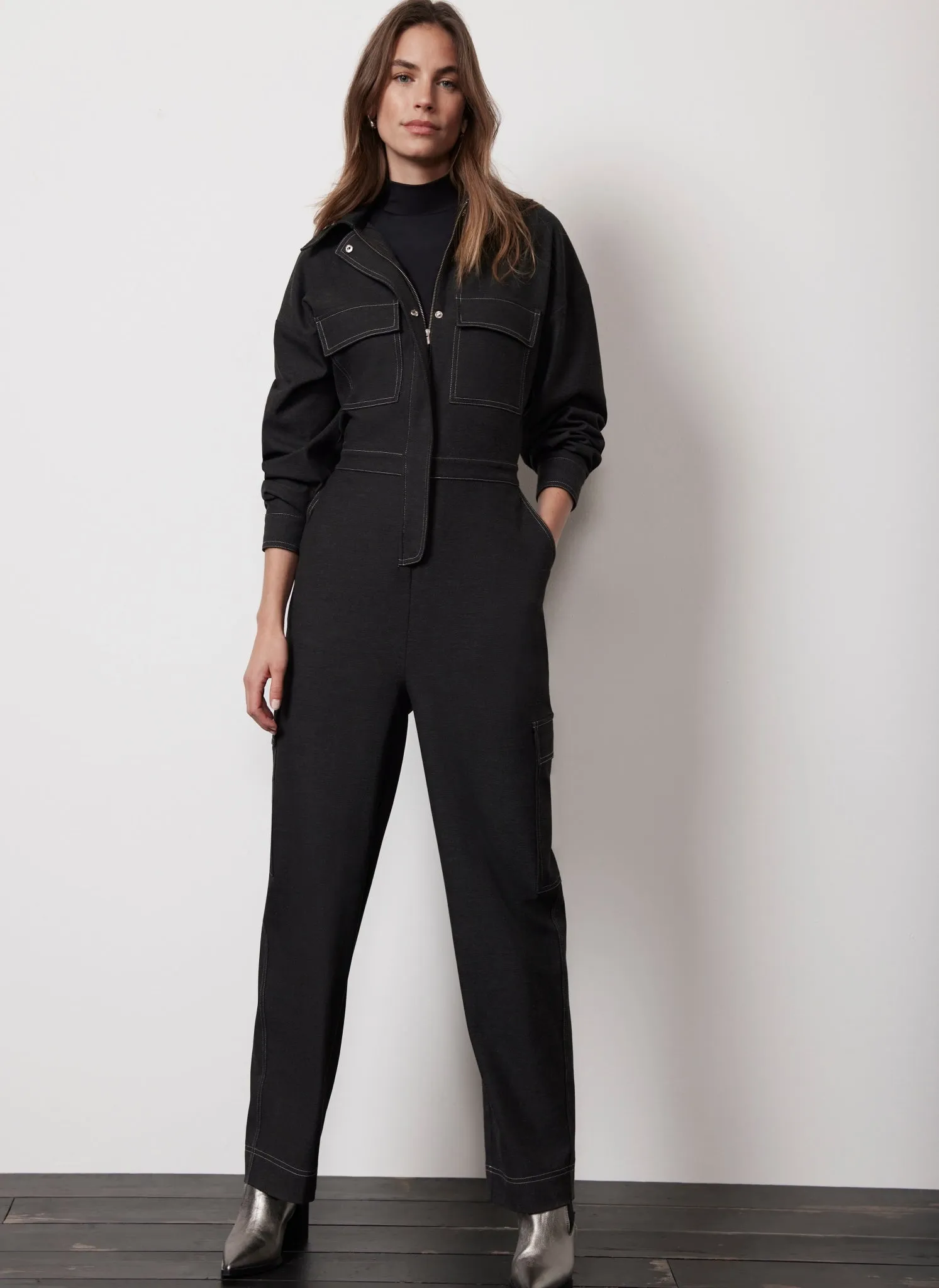 Grey Utility Jumpsuit sold by Mint Velvet product image thumbnail 2