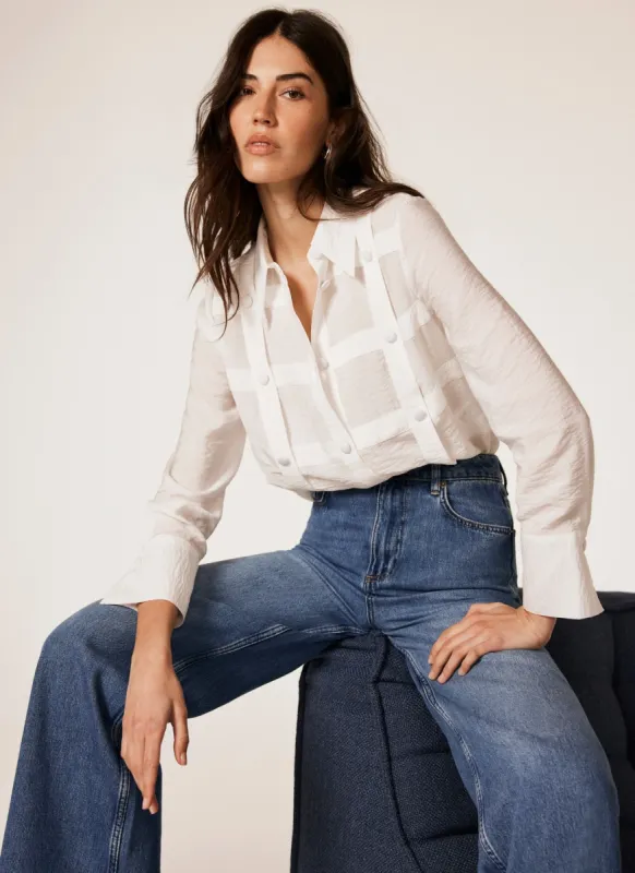 White Button Detail Shirt sold by Mint Velvet