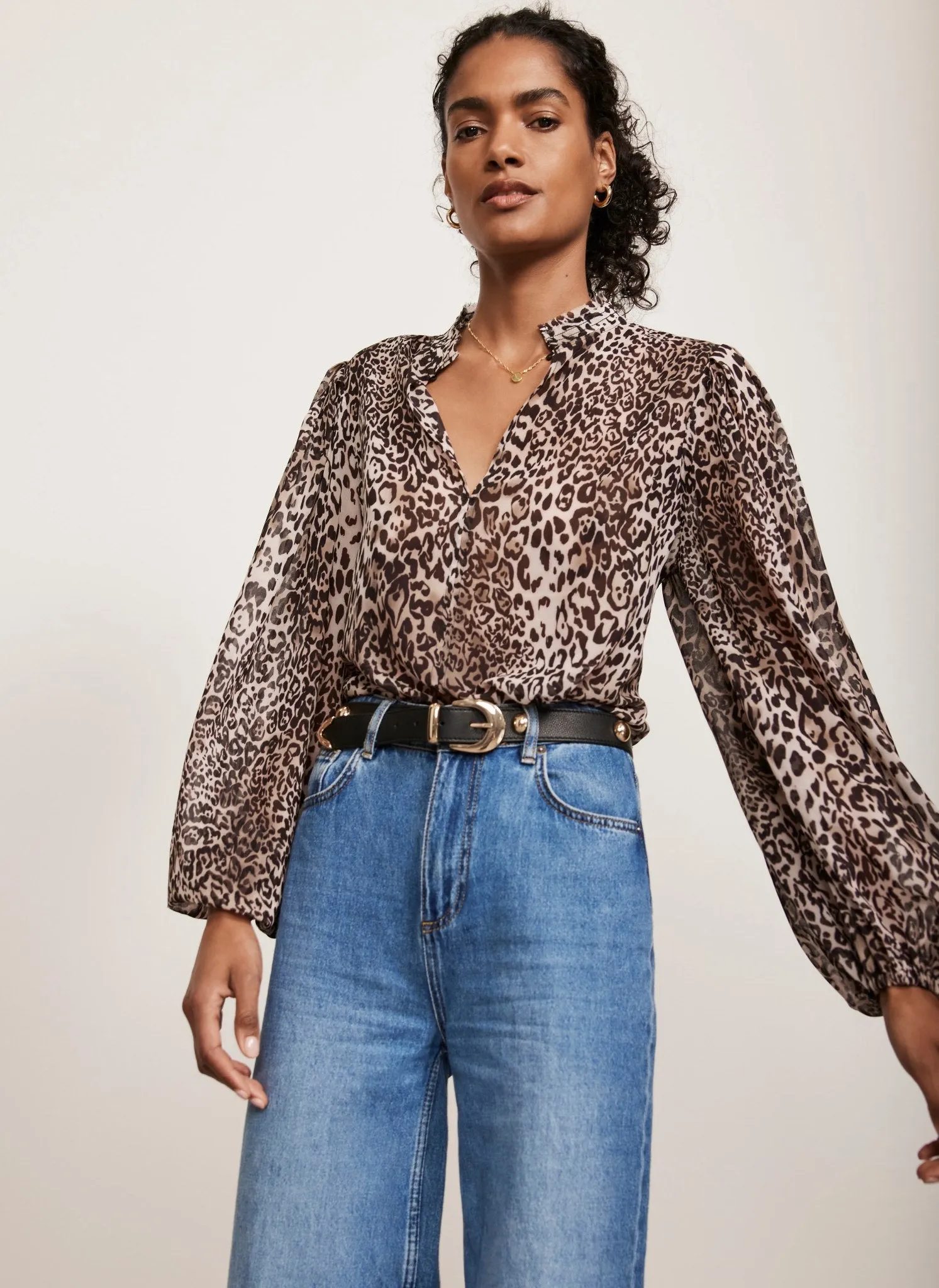 Leopard Print Blouse sold by Mint Velvet