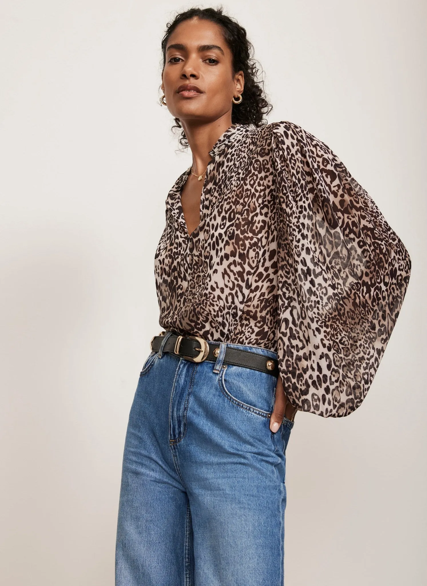 Leopard Print Blouse sold by Mint Velvet product image thumbnail 2