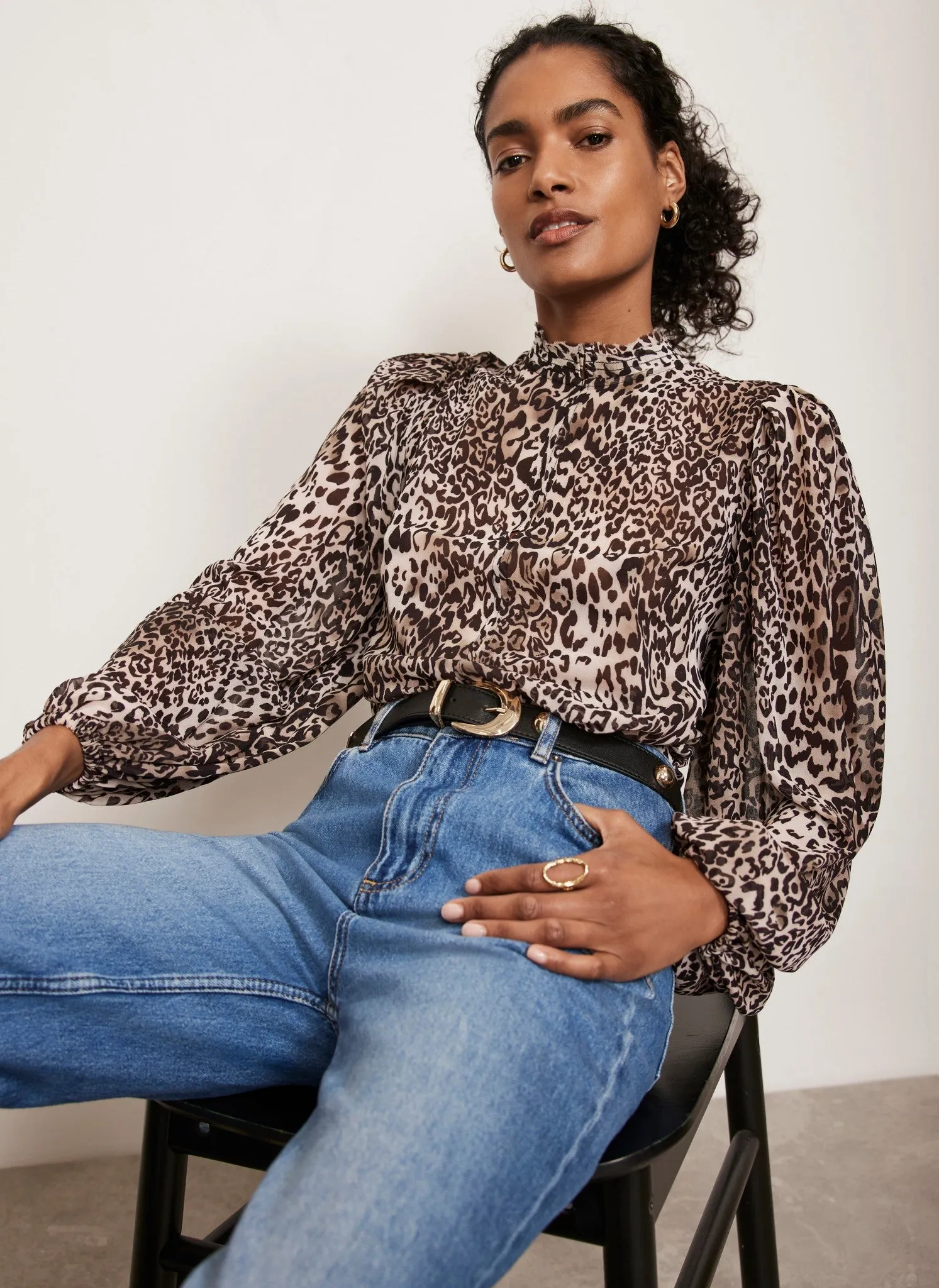 Leopard Print Blouse sold by Mint Velvet product image thumbnail 4
