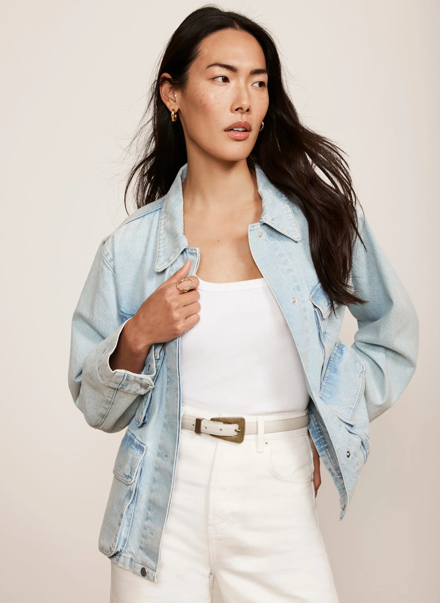 Light Indigo Pocket Denim Jacket sold by Mint Velvet product image thumbnail 4