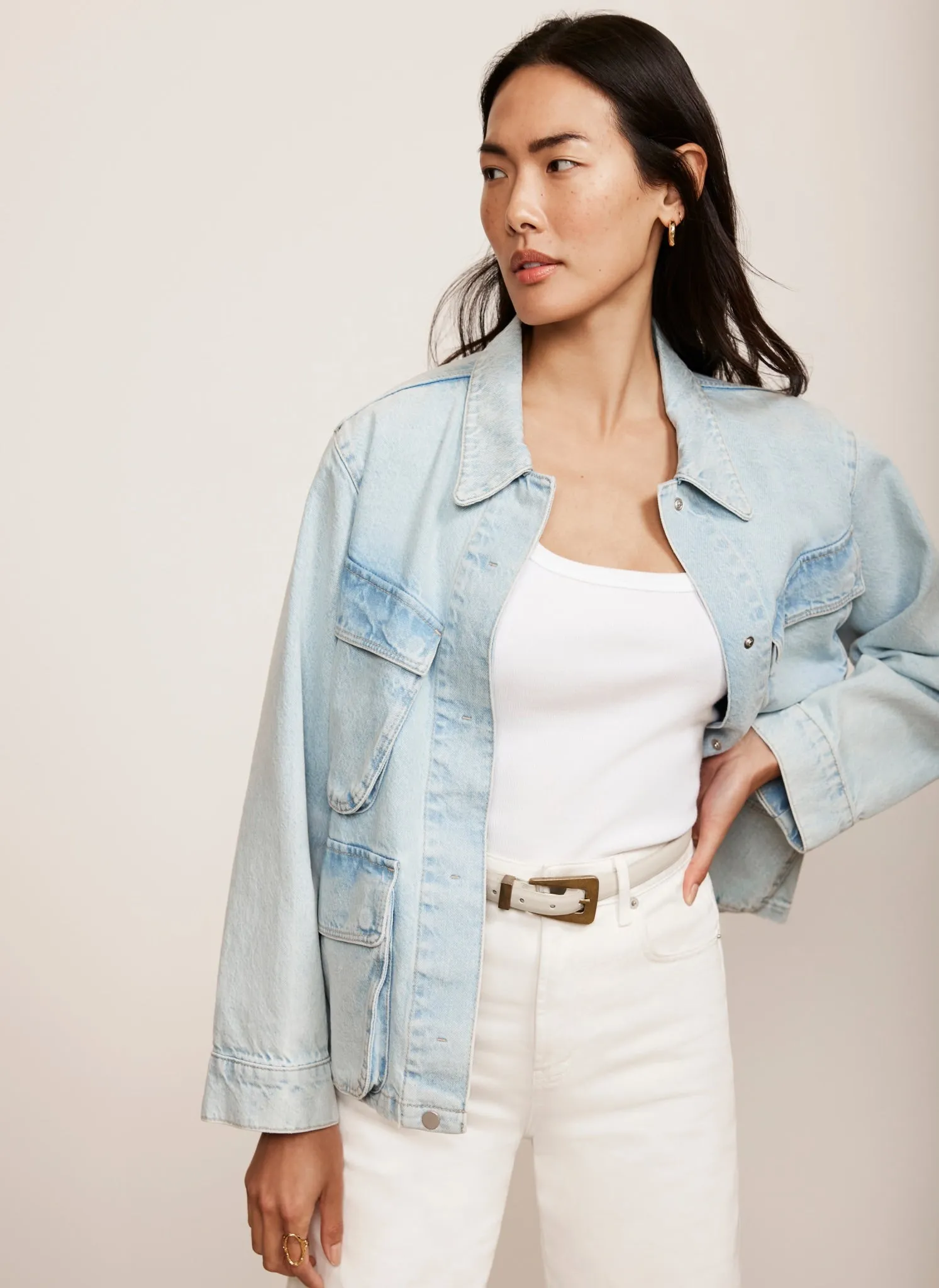 Light Indigo Pocket Denim Jacket sold by Mint Velvet product image thumbnail 2