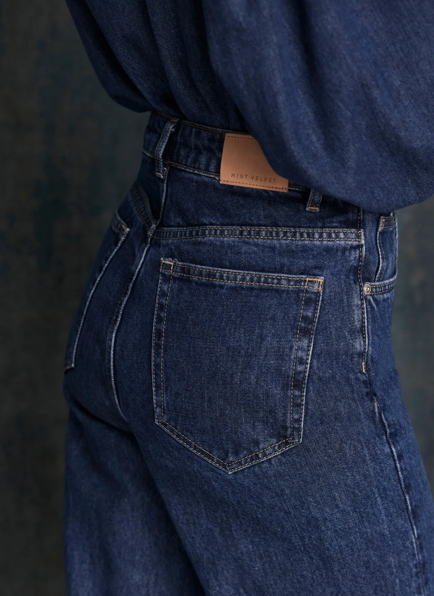 Mid Indigo Workable Wide Jeans sold by Mint Velvet product image thumbnail 4