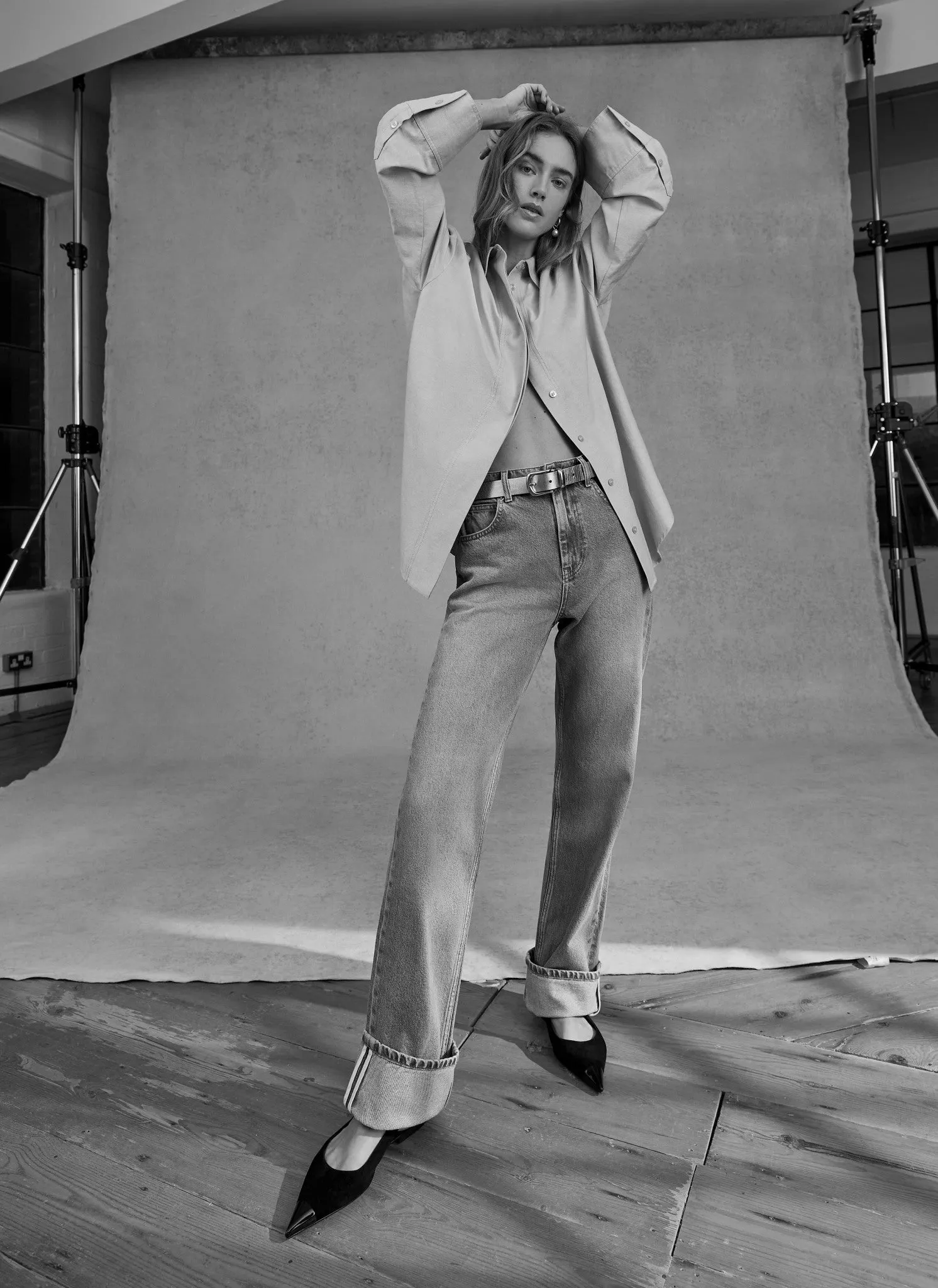 Blue Oversized Cotton Shirt sold by Mint Velvet product image thumbnail 2