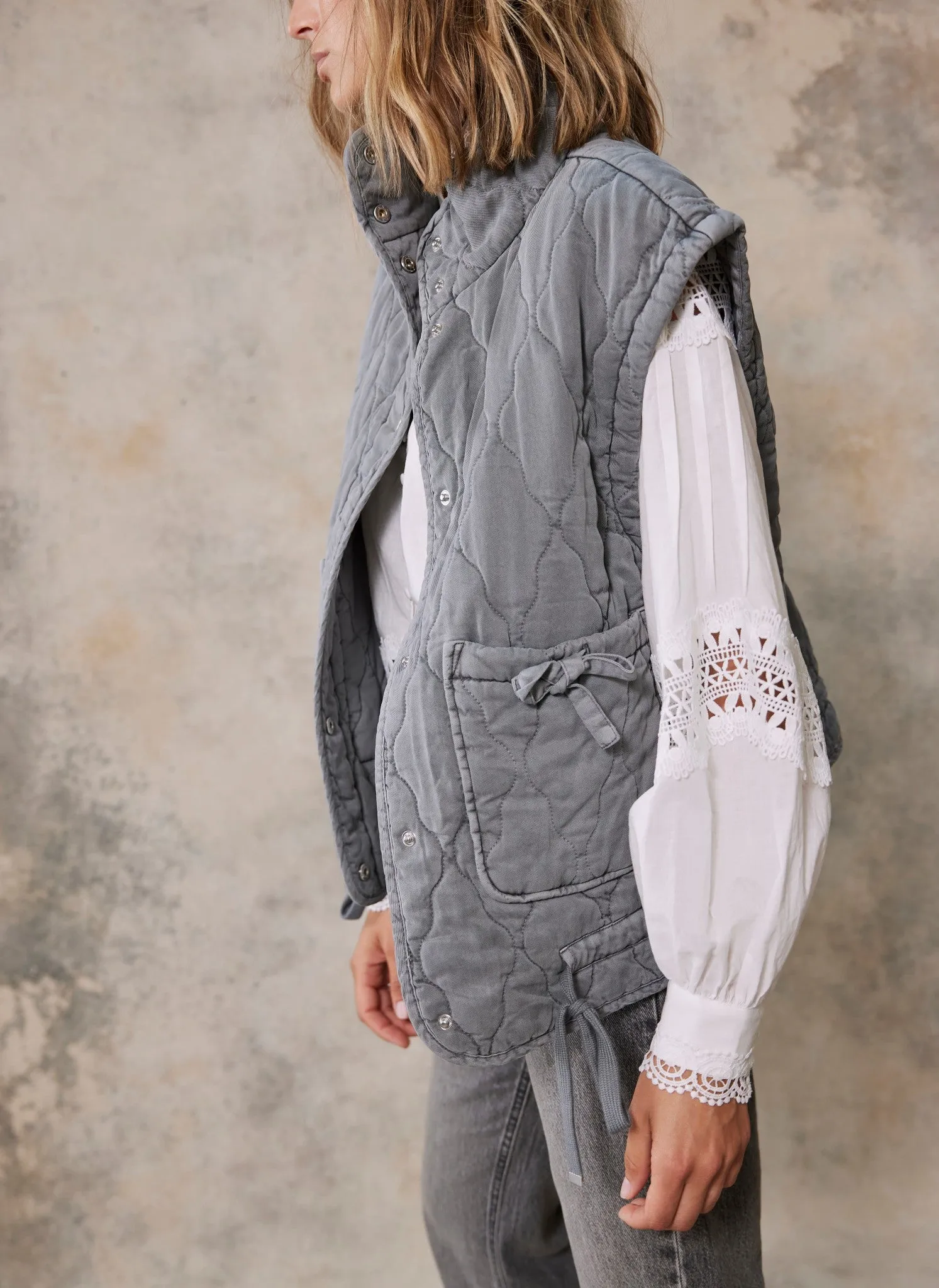 Grey Wash Quilted Gilet sold by Mint Velvet product image thumbnail 4