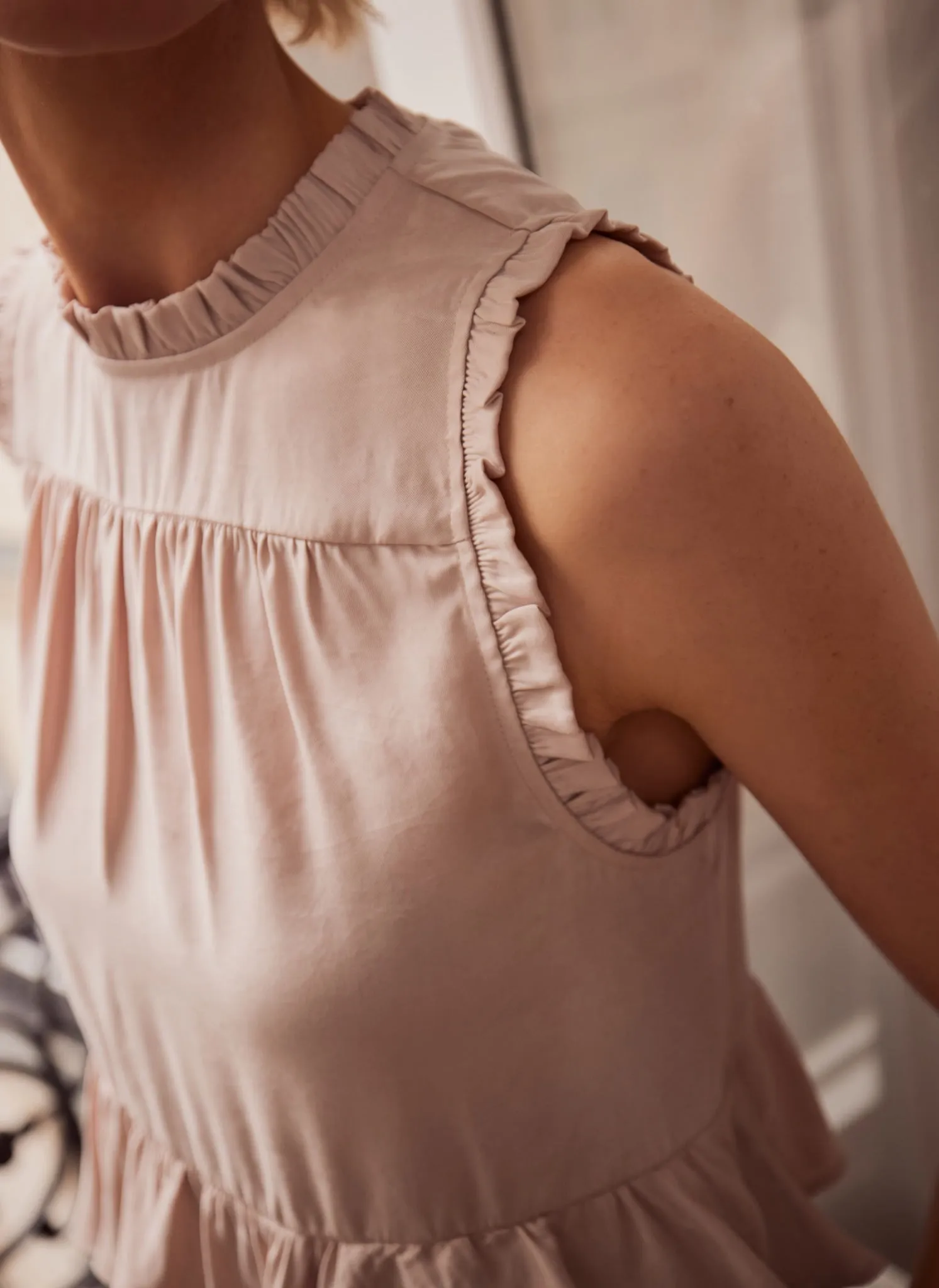Pink Sleeveless Ruffle Detail Top sold by Mint Velvet product image thumbnail 4