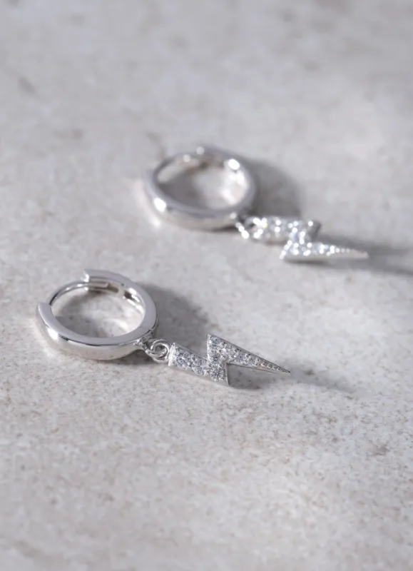 Silver Plated Bolt Earrings sold by Mint Velvet