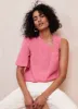 Pink Linen One Shoulder Top sold by Mint Velvet