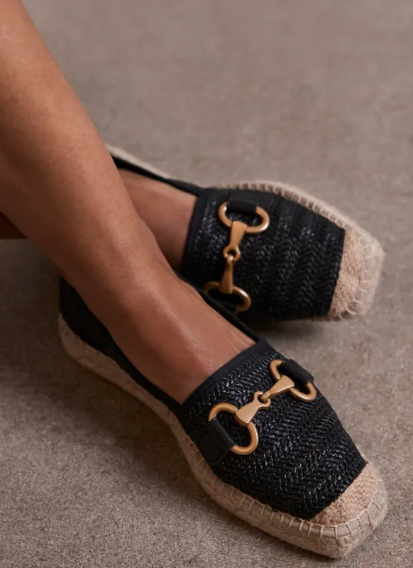 Black Woven Espadrilles sold by Mint Velvet